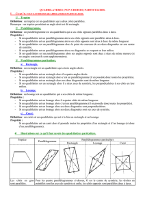 Quadrilatères particuliers