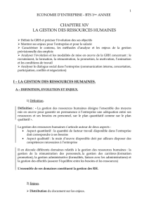 la gestion des ress humaines