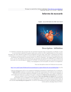 Infarctus du myocarde : Atteintes et pathologies : http://infocom.ca