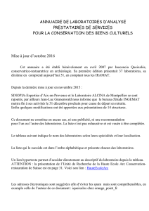 annuaire de laboratoires prestataires de services