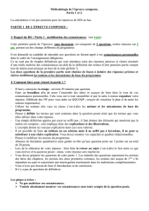Méthodologie de l`épreuve composée