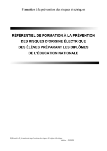 Formation à la prévention des risques électriques