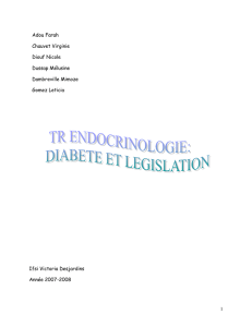TR Diabète et Législation - le site de la promo 2006-2009