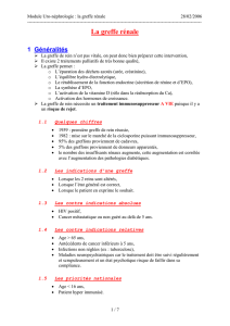 La greffe rénale