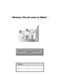 L`histoire d`Israël selon la Bible