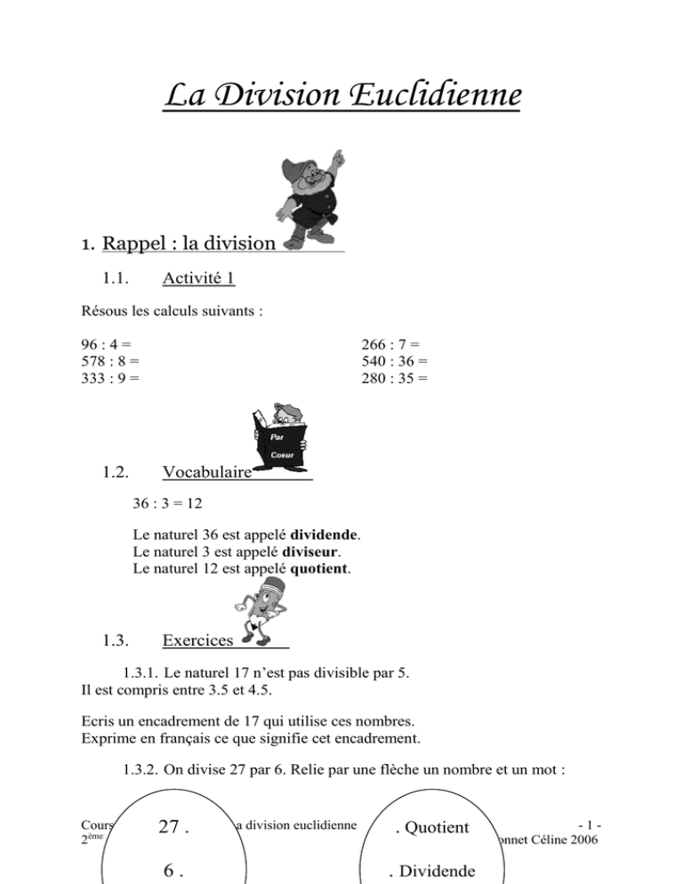 La Division Euclidienne