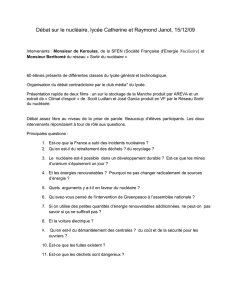 Débat sur le nucléaire, lycée Catherine et Raymond Janot, 15/12/09