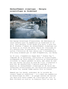 Réchauffement climatique : Périple scientifique au Groënland