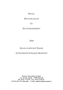 Rituel Des fiançailles Et Du Couronnement 2010 Selon le rite de L