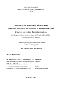 2-5- La stratégie de gestion des connaissances dans l`organisation.