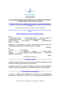 Contrat de médecin collaborateur salarié CDI SEL