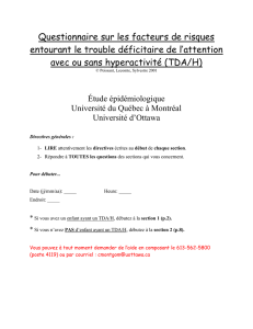 Trouble de l`hyperactivité/impulsivité seulement