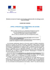 Cahier des charges de l`appel à projets territorial