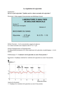 La régulation de la glycémie - Académie de Nancy-Metz