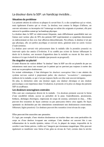 La douleur dans la SEP: un handicap invisible... Situation du