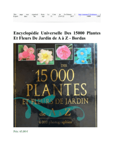 Encyclopédie Universelle Des 15000 Plantes Et Fleurs De Jardin de
