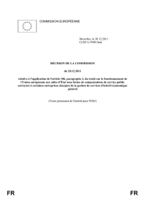 FR FR DÉCISION DE LA COMMISSION du 20.12.2011 relative à l