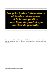 A – Les principales études et leurs conditions d`utilisation