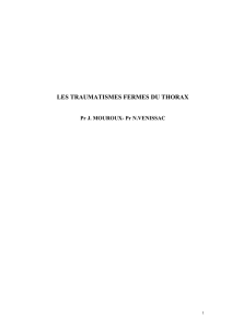 LES TRAUMATISMES FERMES DU THORAX