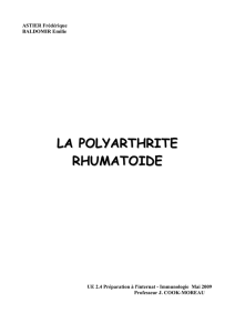 3.1.2. Polyarthrite rhumatoïde à la phase d`état