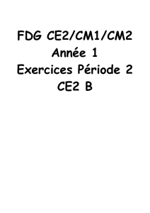 FDG CE2/CM1/CM2 Année 1 Exercices Période 2 CE2 B Semaine 1