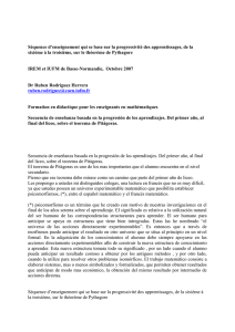 Séquence dans le socle commun sur le théorème de Pythagore