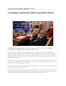Le président Caïd Essebsi soutient l`association Maram : Kapitalis