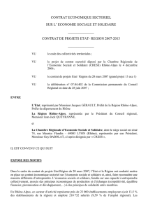 Contrat Sectoriel ESS Etat Région - CRESS Rhône