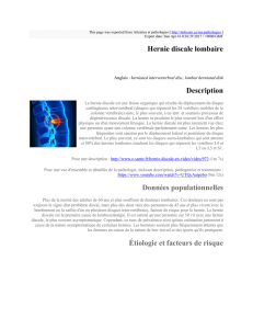 Hernie discale lombaire : Atteintes et pathologies : http://infocom.ca