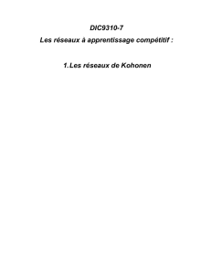 Les réseaux de Kohonen