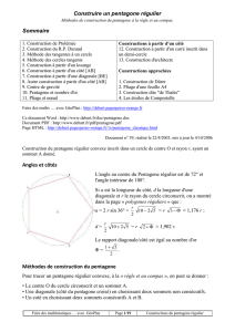 Construire un pentagone régulier