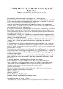 COMPTE RENDU DE LA REUNION PUBLIQUE du 2 JUIN 2012: L