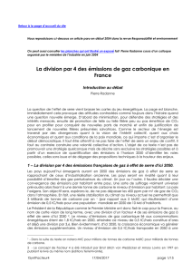 La division par 4 des émissions de gaz carbonique en France
