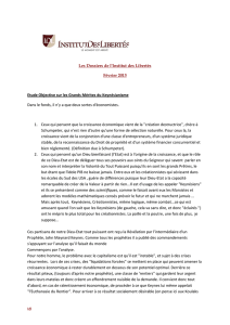 Les Dossiers de l`Institut des Libertés Février 2013 Etude Objective