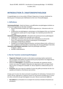 Introduction à l`anatomopathologie