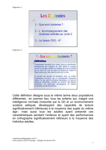 La faible maîtrise du langage oral et le déficit en