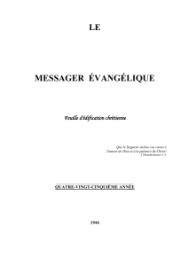 1944 - La Sainte Bible: Un message pour vous!