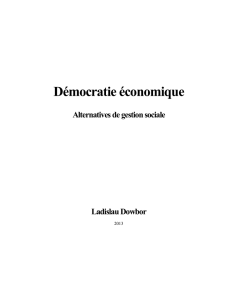 1 Démocratie économique Alternatives de gestion sociale Ladislau