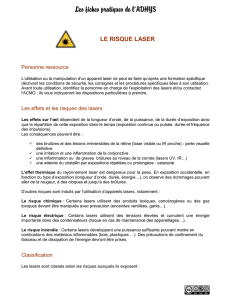 Le risque laser