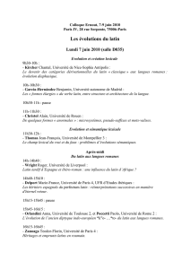 Colloque Ernout 7-9 juin 2010