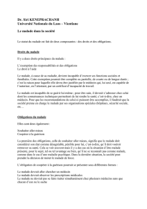 LA SIGNIFICATION PSYCHOLOGIQUE ATTRIBUEE A LA MALADIE