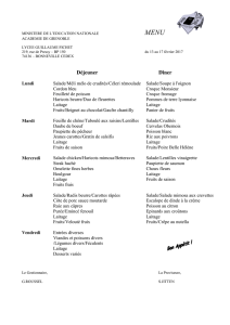 menu du 13 au 17 - Lycée Guillaume Fichet