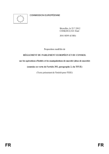 FR FR 2011/0295 (COD) Proposition modifiée de RÈGLEMENT DU