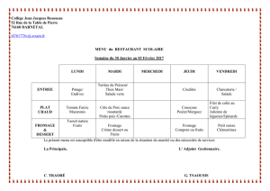 menu 30 janvier au 03 fevrier 2017 - Collège Jean