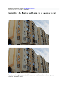 Immobilier : La Tunisie met le cap sur le logement social : Kapitalis