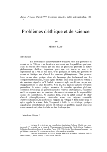 Problèmes d`éthique et de science - Hal-SHS