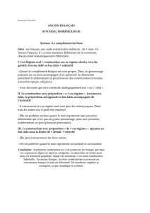 Syntaxe : Le complément du Nom