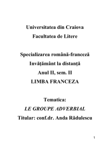 Facultatea de Litere - Universitatea din Craiova