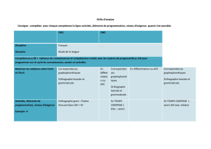 Grille d`analyse Consigne : compléter pour chaque compétence la