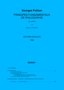 Georges Politzer : Principes fondamentaux de philosophie